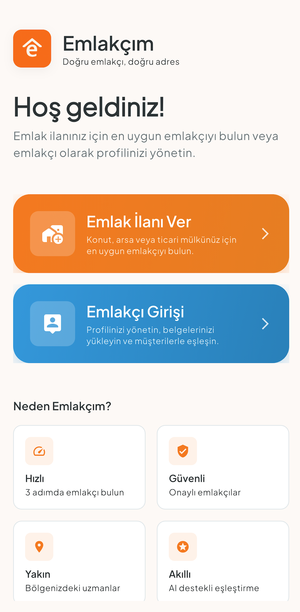 Emlakçım uygulama ekran görüntüsü